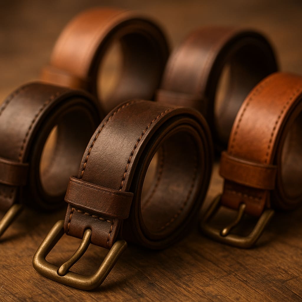 Handgemachte Ledergürtel